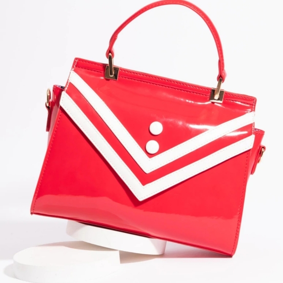 Banned Handbags - NWT Banned Retro Royal Monk Serene Waters Nautical Sailor Stripe Red bag